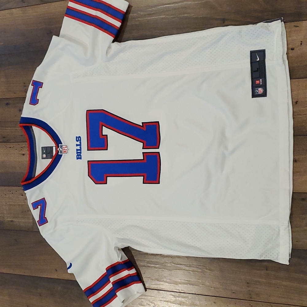 Nike On Field Buffalo Bills Josh Allen White Jersey